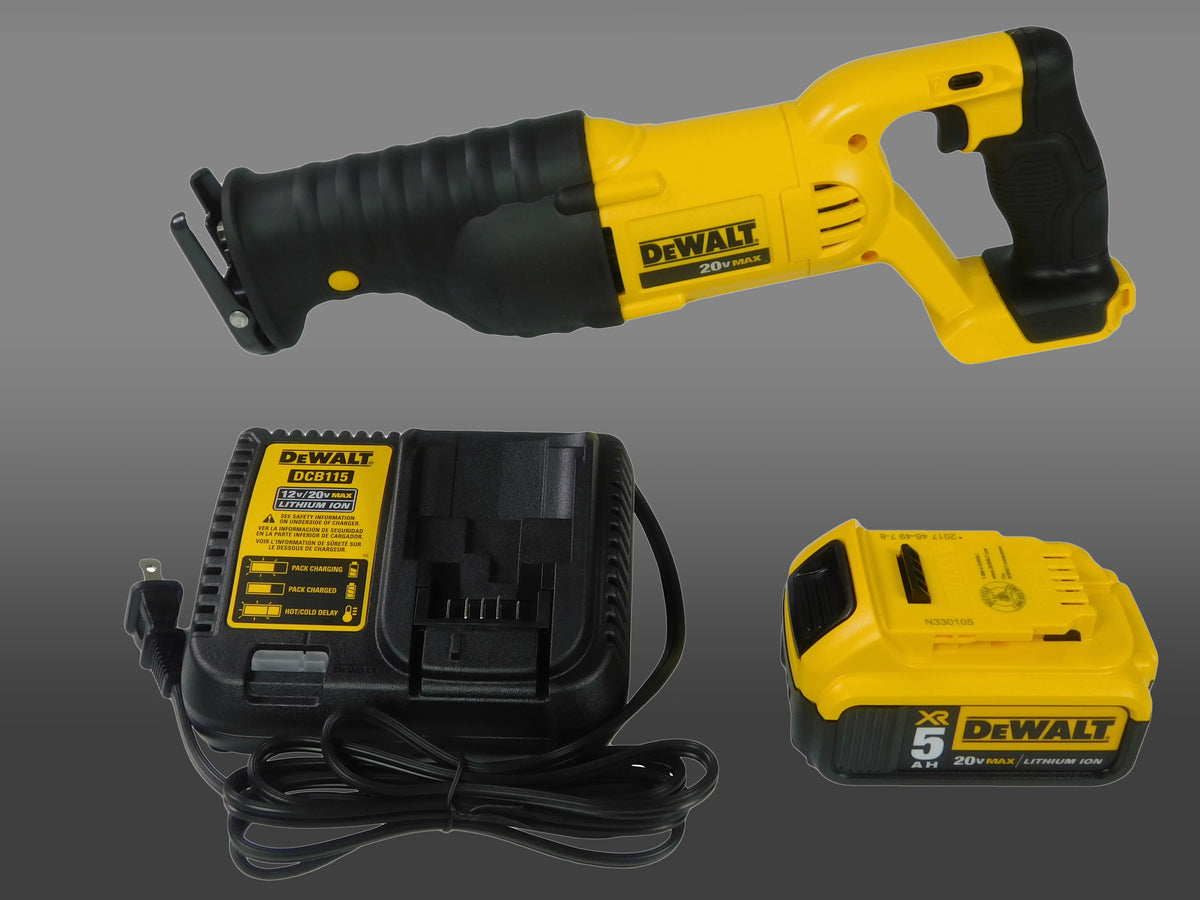 2026 NewDeWalt DCS380P1 20V MAX Cordless Reciprocating Saw Kit with 5Ah Battery, Charger & Case