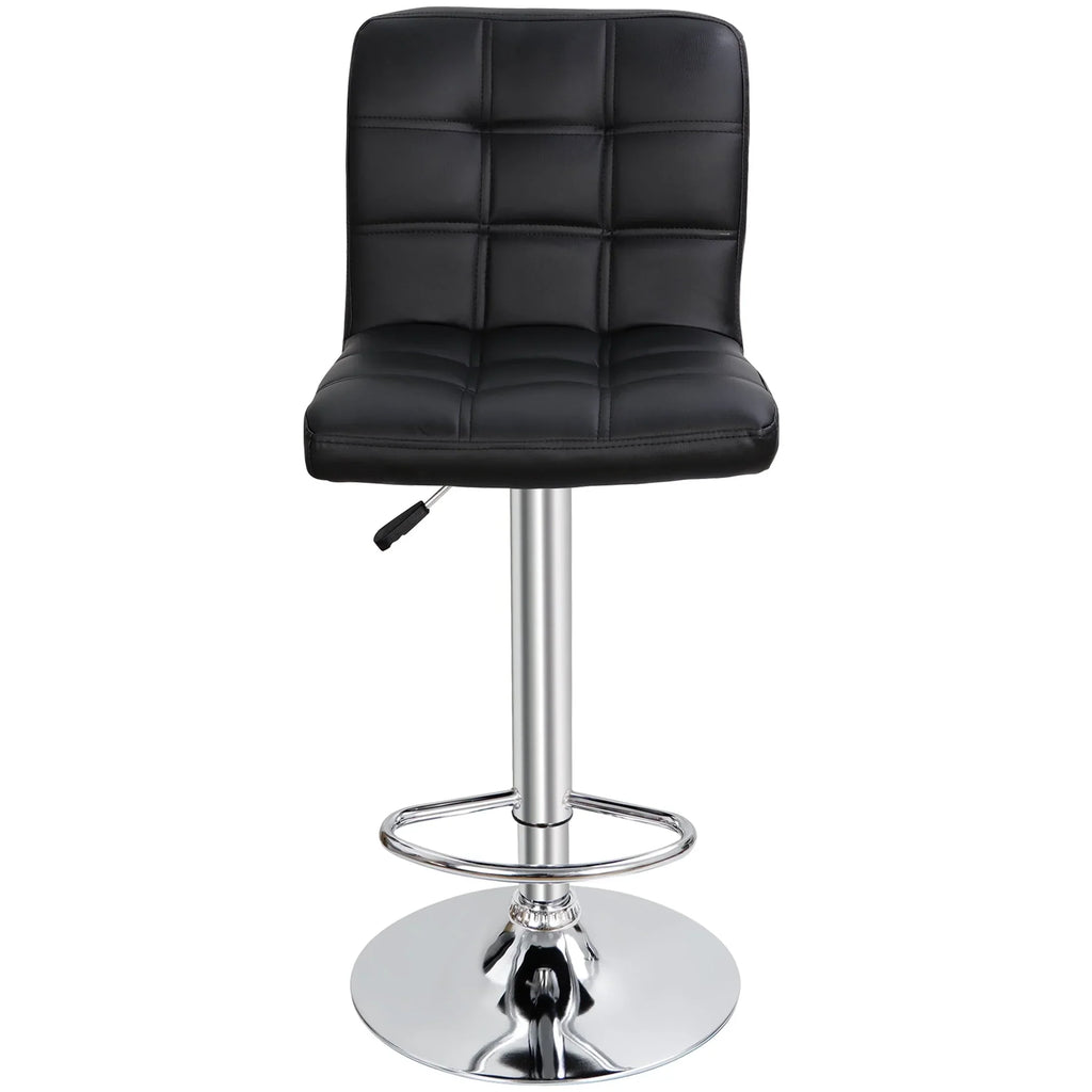 2026 NewZENY Set of 4 Bar Stool Soft Cushion Metal Frame 24-32" Swivel Chair, Black