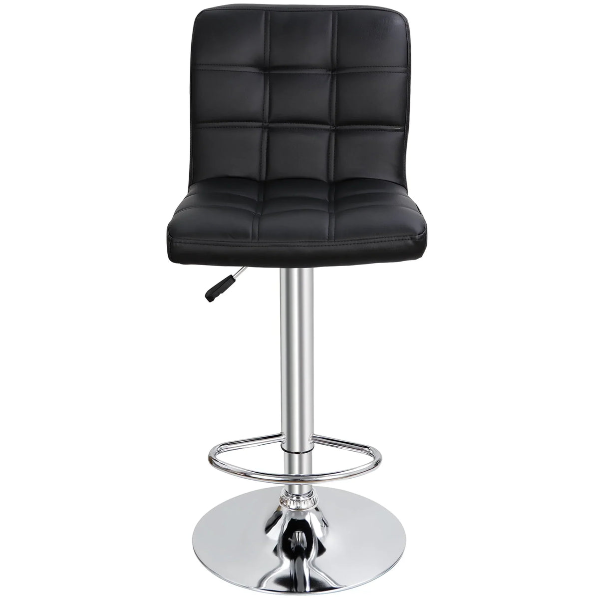 2026 NewZENY Set of 4 Bar Stool Soft Cushion Metal Frame 24-32" Swivel Chair, Black