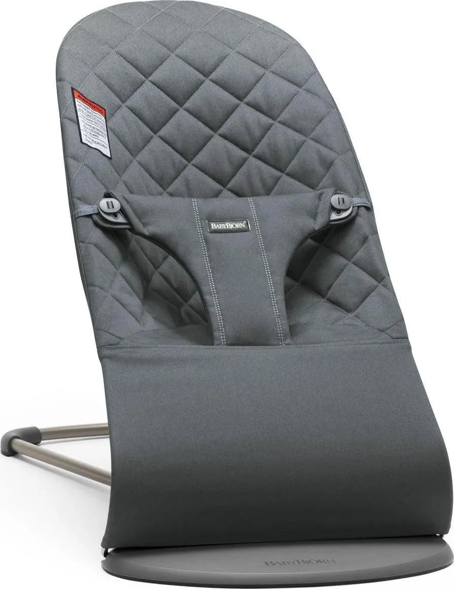 2026 NewBabyBjorn Bouncer Bliss Baby Bouncers with Cotton. Classic Quilt. Anthracite