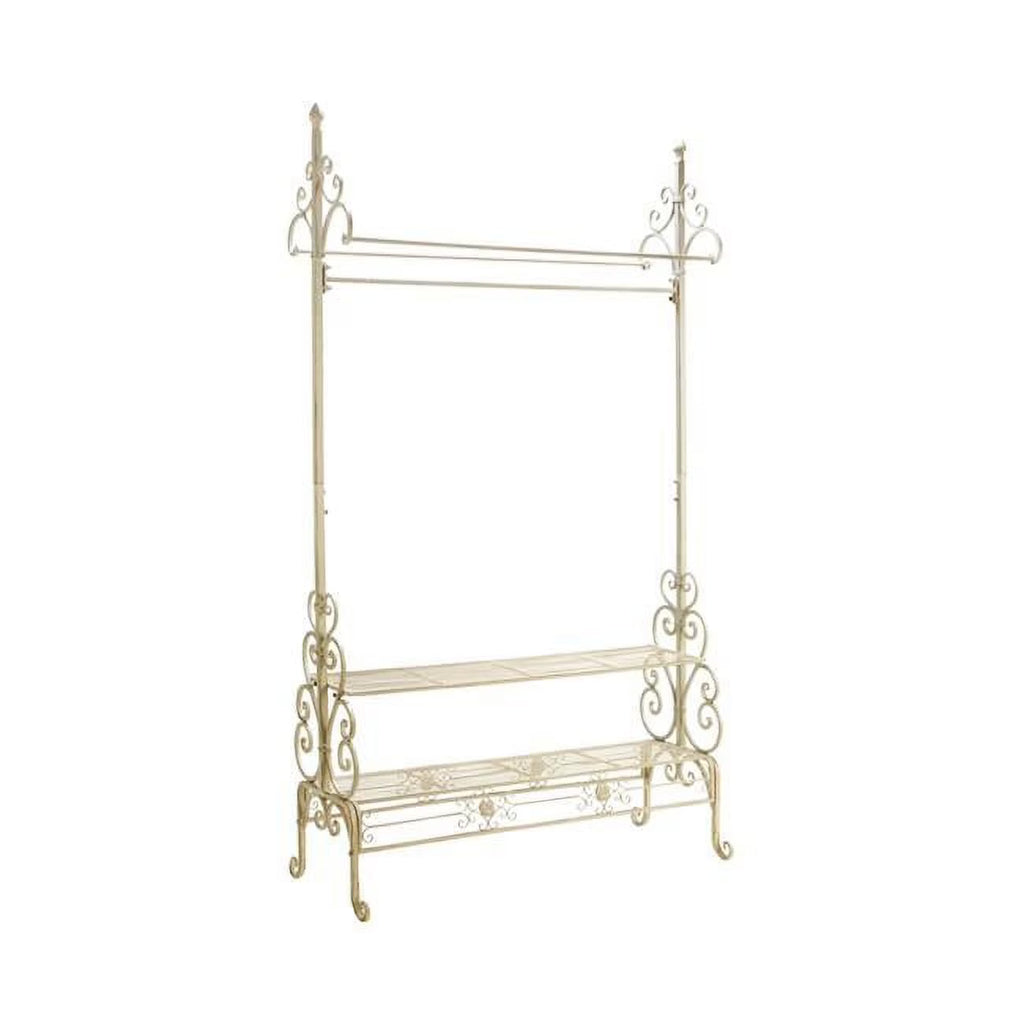 2026 NewTripar 71.5 in. Metal Garment Rack with Shelves, Cream