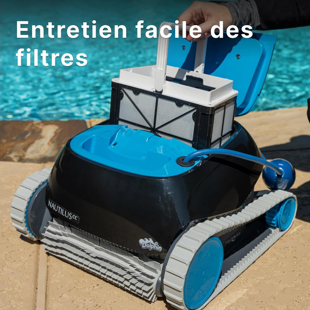 2026 Robot limpiador eléctrico para piscinas Dolphin Nautilus CC - Limpieza de paredes, piscinas enterradas de hasta 10 m