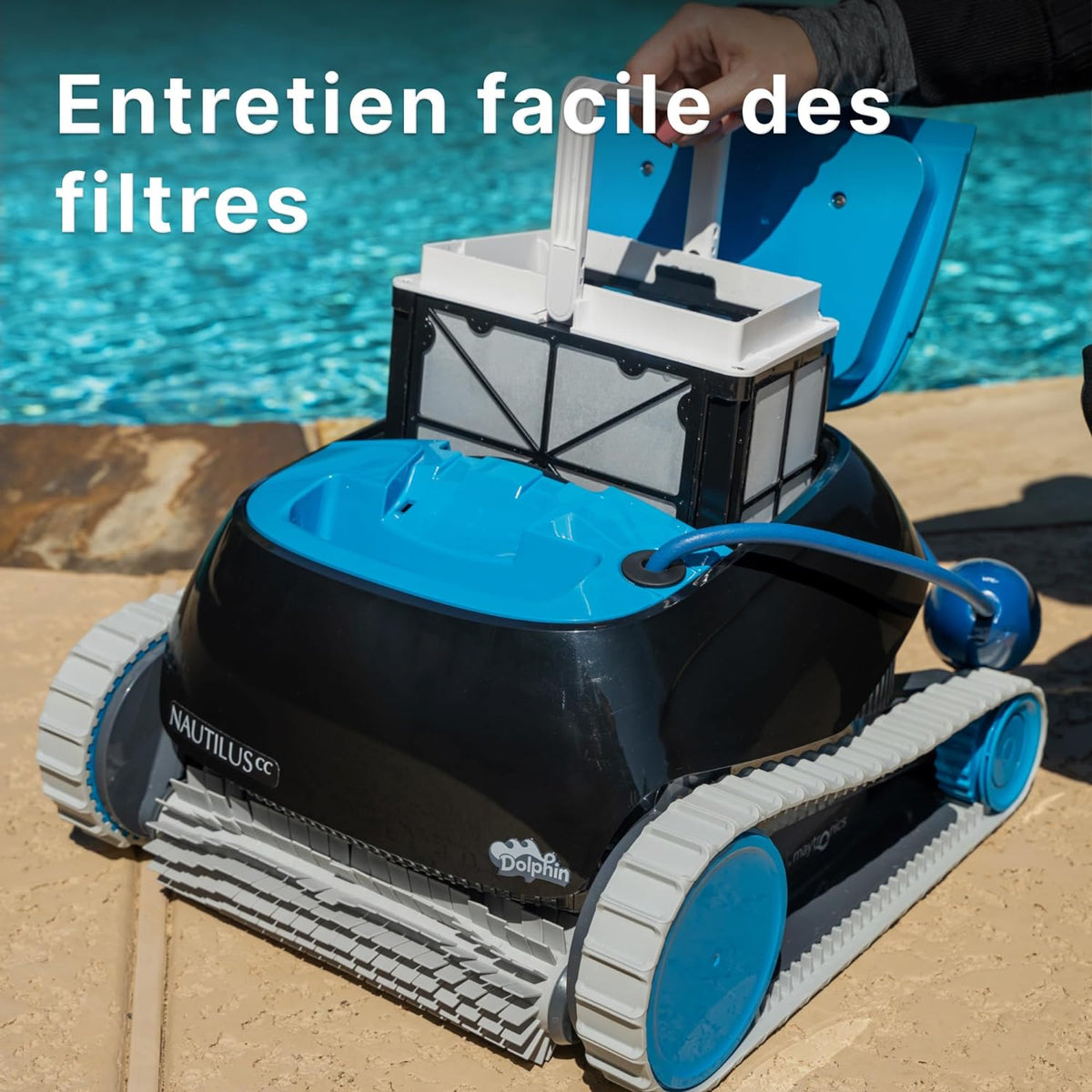 2026 Robot limpiador eléctrico para piscinas Dolphin Nautilus CC - Limpieza de paredes, piscinas enterradas de hasta 10 m