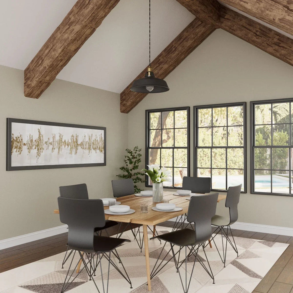 2026 NewEkena Millwork 3 1/2"W x 3 1/2"H x 120"L 3-Sided (U-Beam) Salvaged Timber HeritageTimber Faux Wood Ceiling Beam, Kona Brown