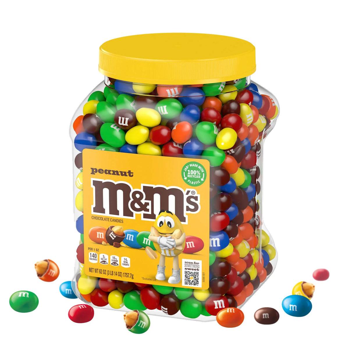 2026 NewM&M's Chocolate Candy, Peanut, 62 oz Jar