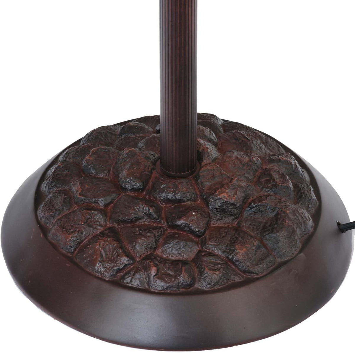 2026 Bieye L30959 Cuervo se sienta de nuevo en una rama desnuda Luna llena Estilo Tiffany Lámpara de pie Torchiere de vidrieras para decoración de Halloween (azul oscuro)