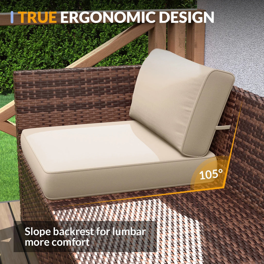 2026 NewELPOSUN 7 Pieces Patio Furniture Set, Outdoor Furniture Sectional Rattan Sofa for Backyard Garden Dark Grey