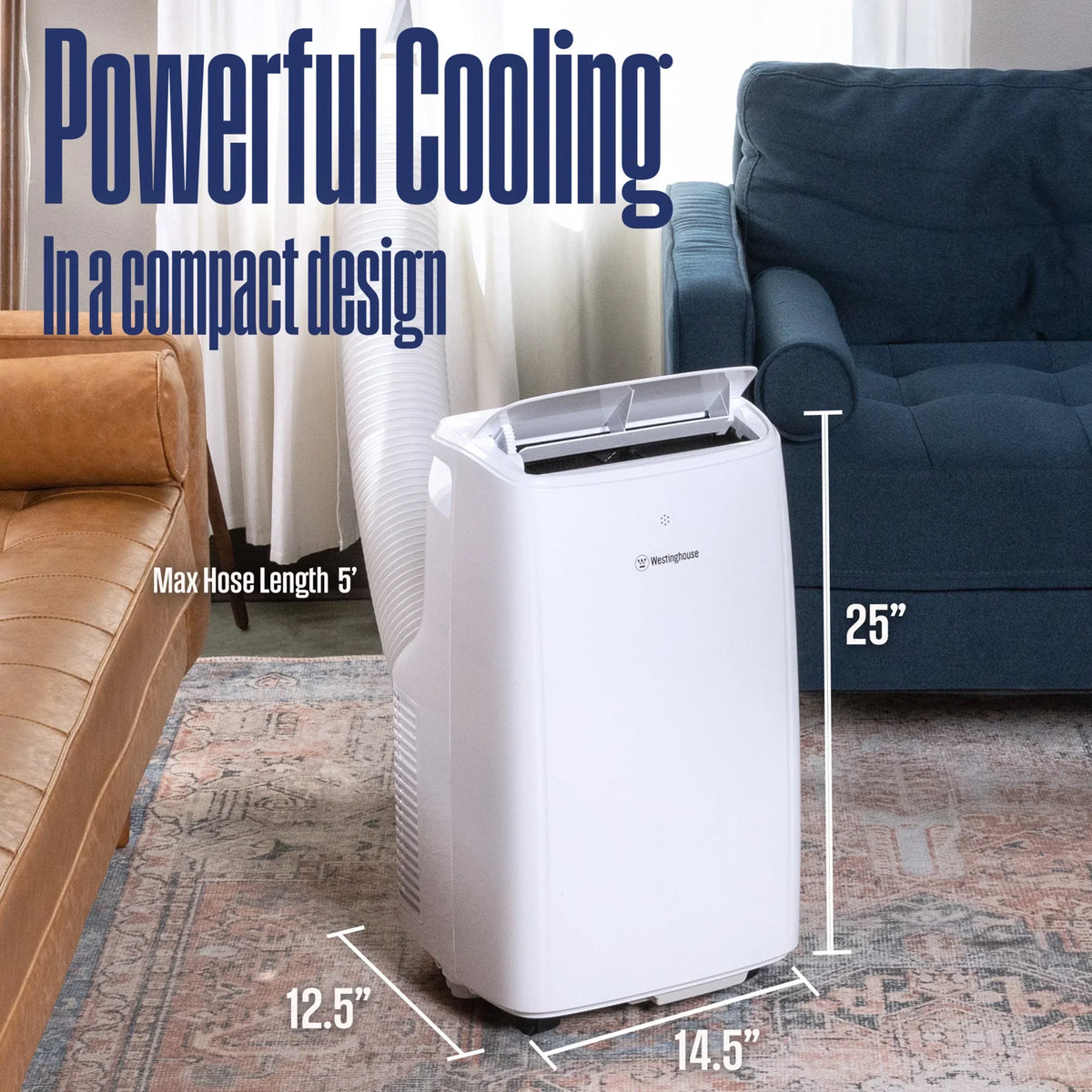 2026 NewWestinghouse 12,000 BTU Portable Air Conditioner & Dehumidifier with Remote & Smart App, up to 550 Sq Ft