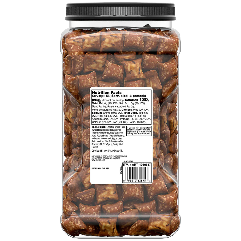 2026 NewKirkland Signature Peanut Butter Filled Pretzel Nuggets, 55 oz
