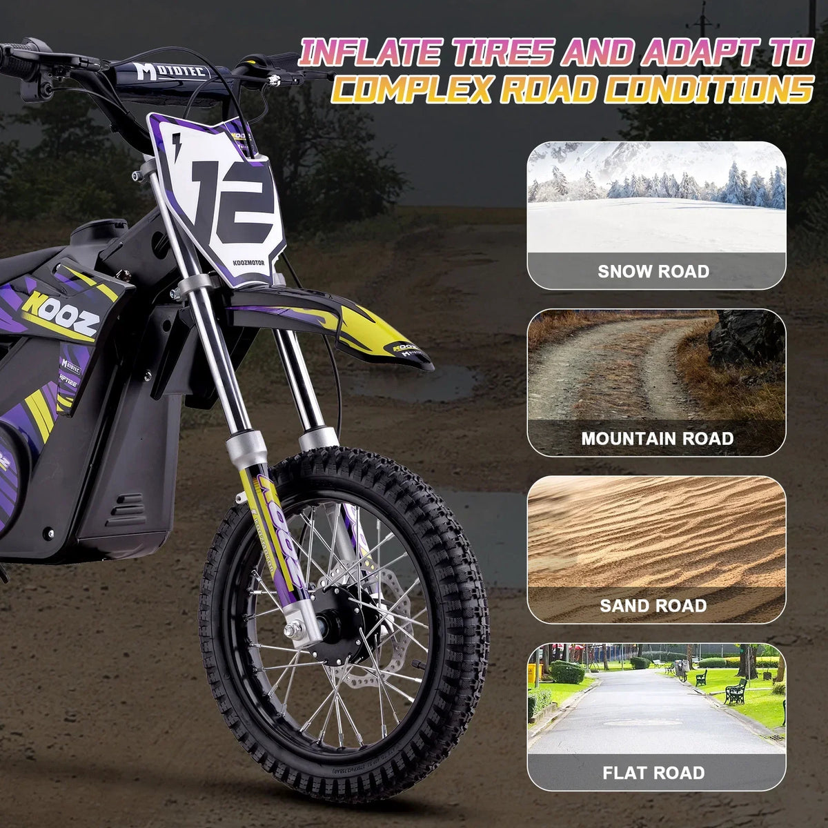 2026 NewMotoTec 36v 1000w (HP112E) Electric Dirt Bike Blue