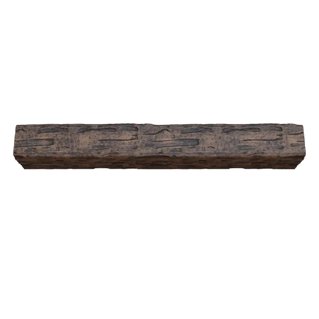 2026 NewEkena Millwork 3 1/2"W x 3 1/2"H x 120"L 3-Sided (U-Beam) Salvaged Timber HeritageTimber Faux Wood Ceiling Beam, Kona Brown