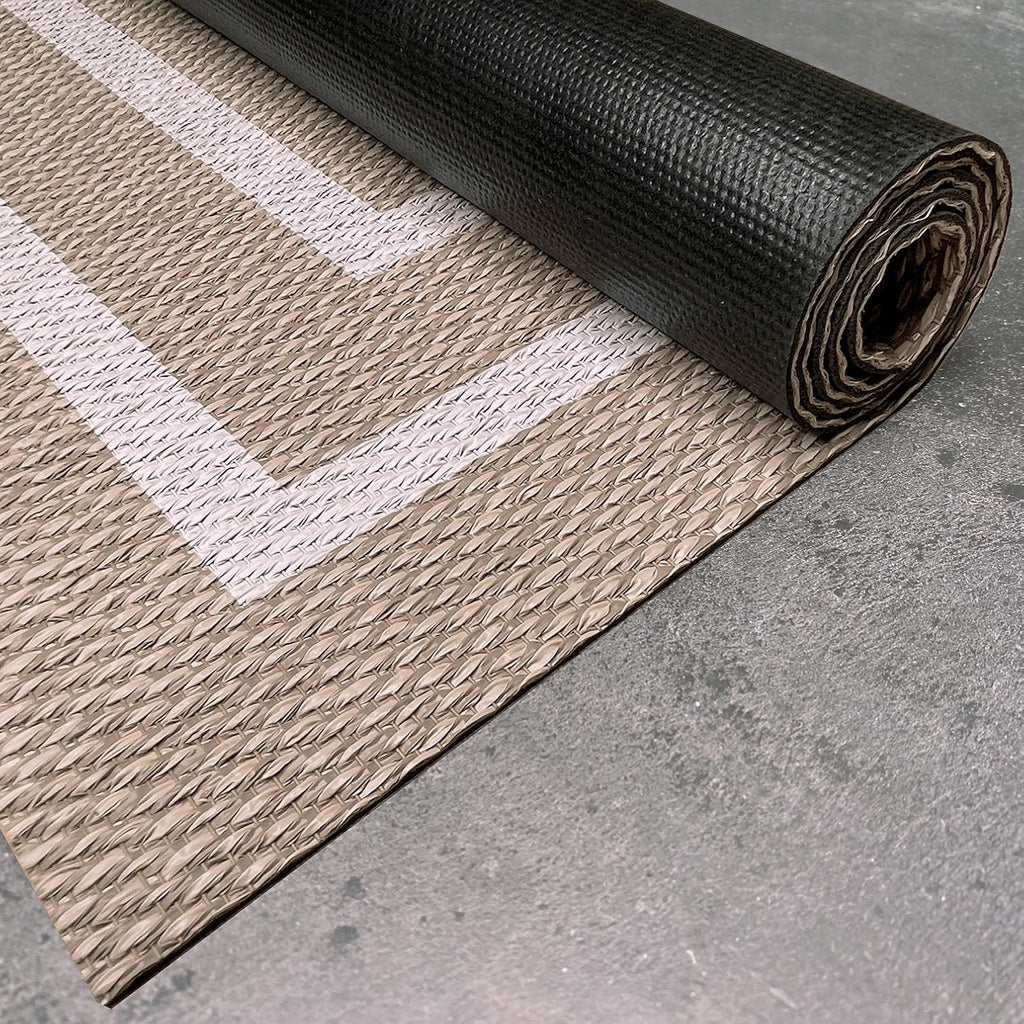 2026 Alfombra vinílica Premium de tejido trenzado de alta gama Marrón 200x290 cm