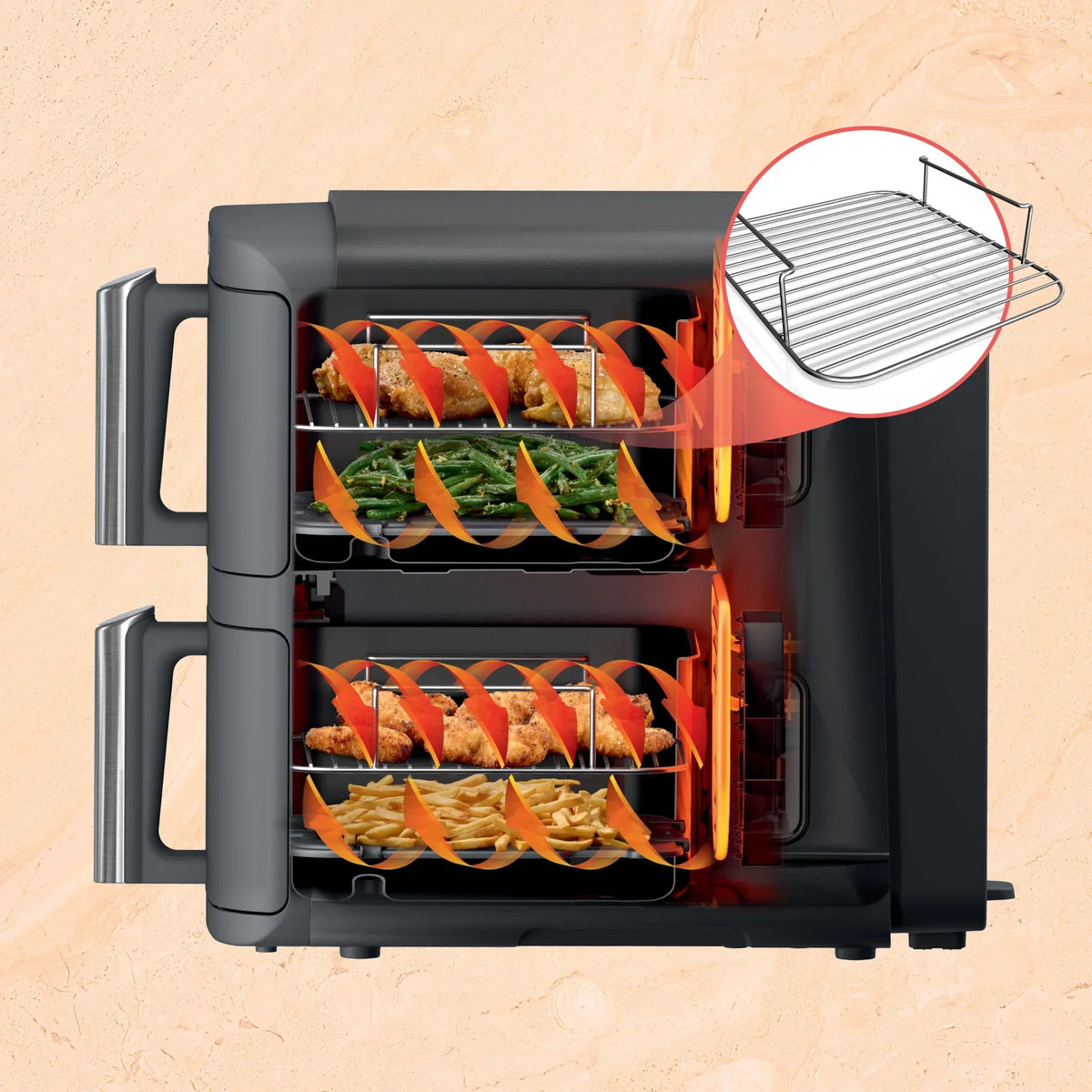 2026 NewNinja DoubleStack XL 10 QT 2-Basket Air Fryer