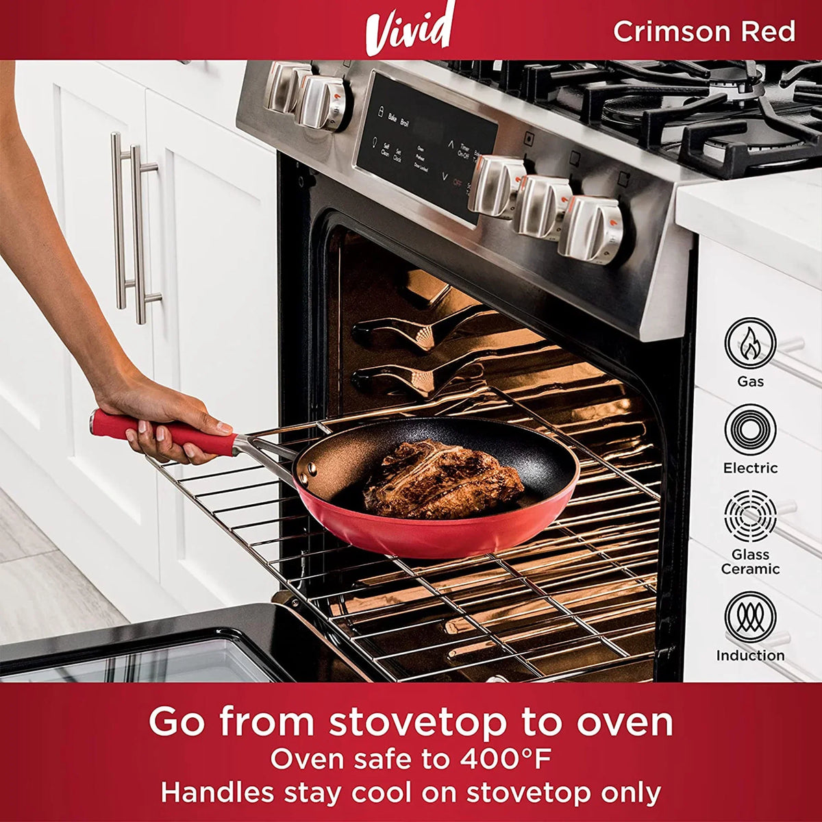2026 NewNinja Foodi NeverStick Vivid Oven Safe 10 Piece Pots and Pans Cookware Set