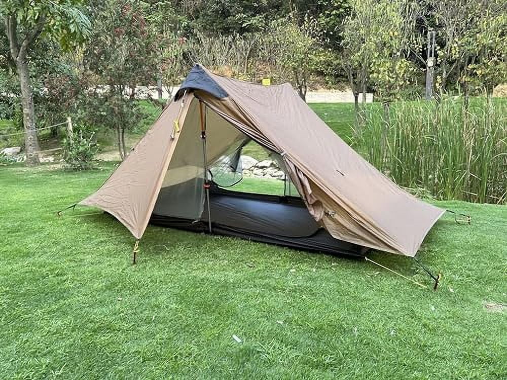2026 New3F UL Gear Lanshan Ultralight Tent Waterproof Professional Hiking Tent 2Person Tents for Camping 4 Season Backpacking Tent (Khaki-2 People, 4 Season)