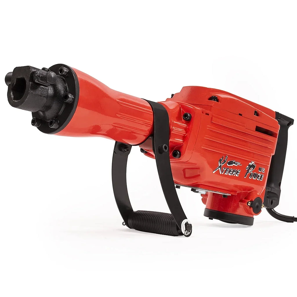 2026 NewXtremepowerUS Demolition Jack Hammer Heavy Duty, 2200W Electric Jackhammer With Scraping Chisel, 1800BPM Power Drill Concrete Breaker Bar Point & Chisel Bits Chisel Set, Red
