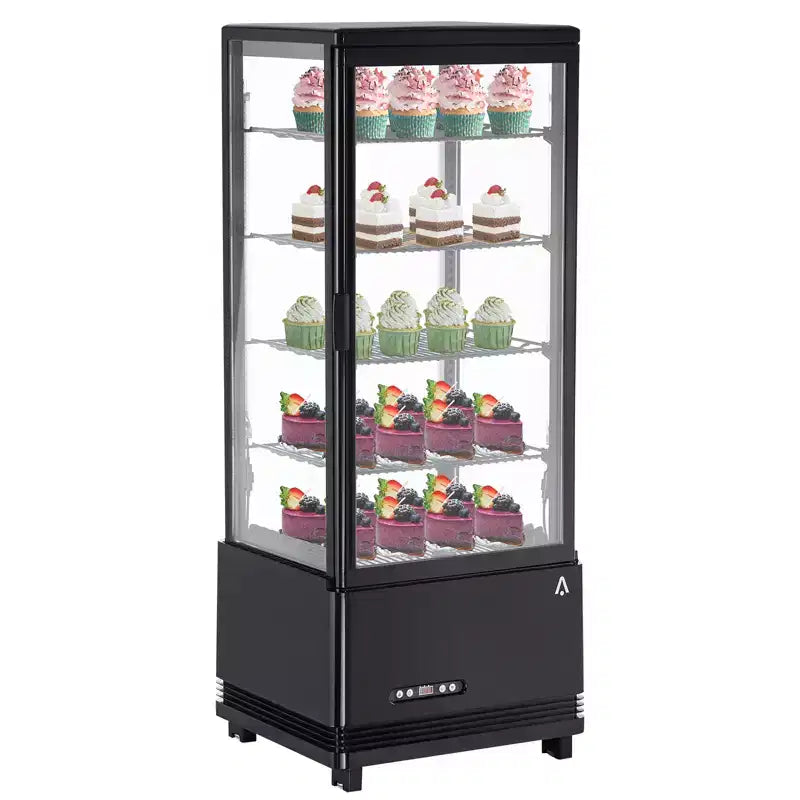 2026 Vitrina refrigerada de sobremesa para tartas, blanca, 3 niveles, 2,4 pies³