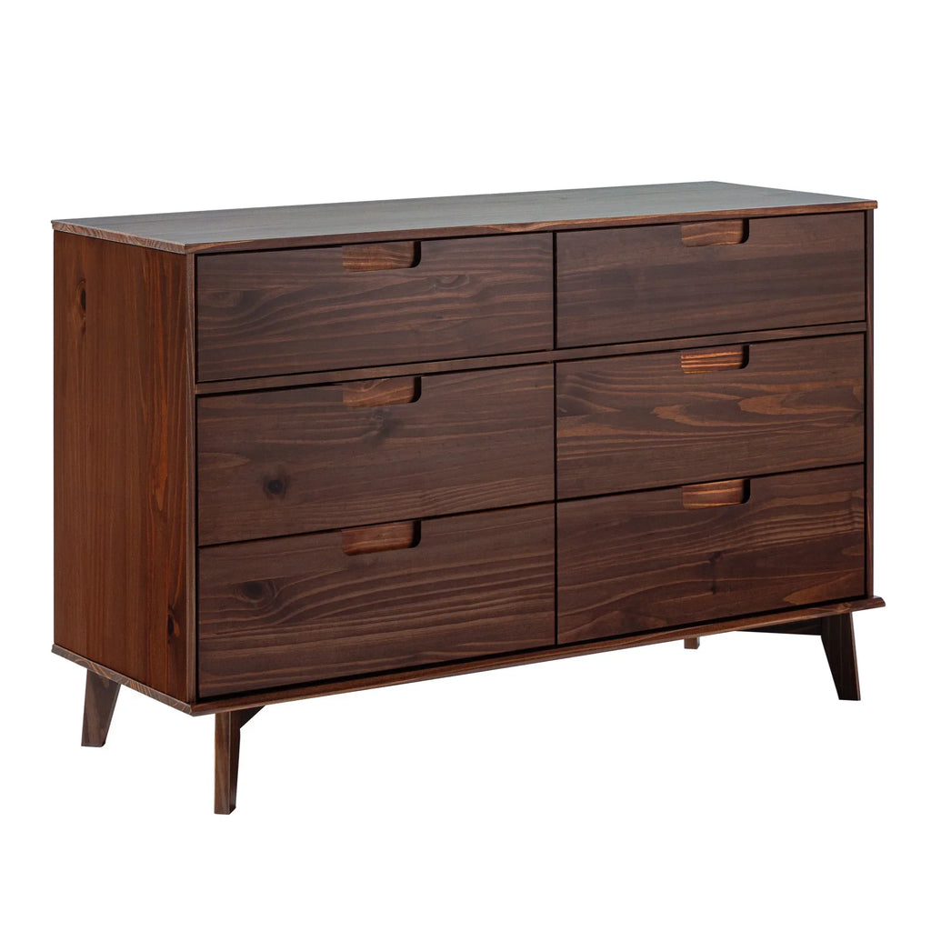 2026 NewWalker Edison Sonoma 6-Drawer Solid Wood Caramel Dresser