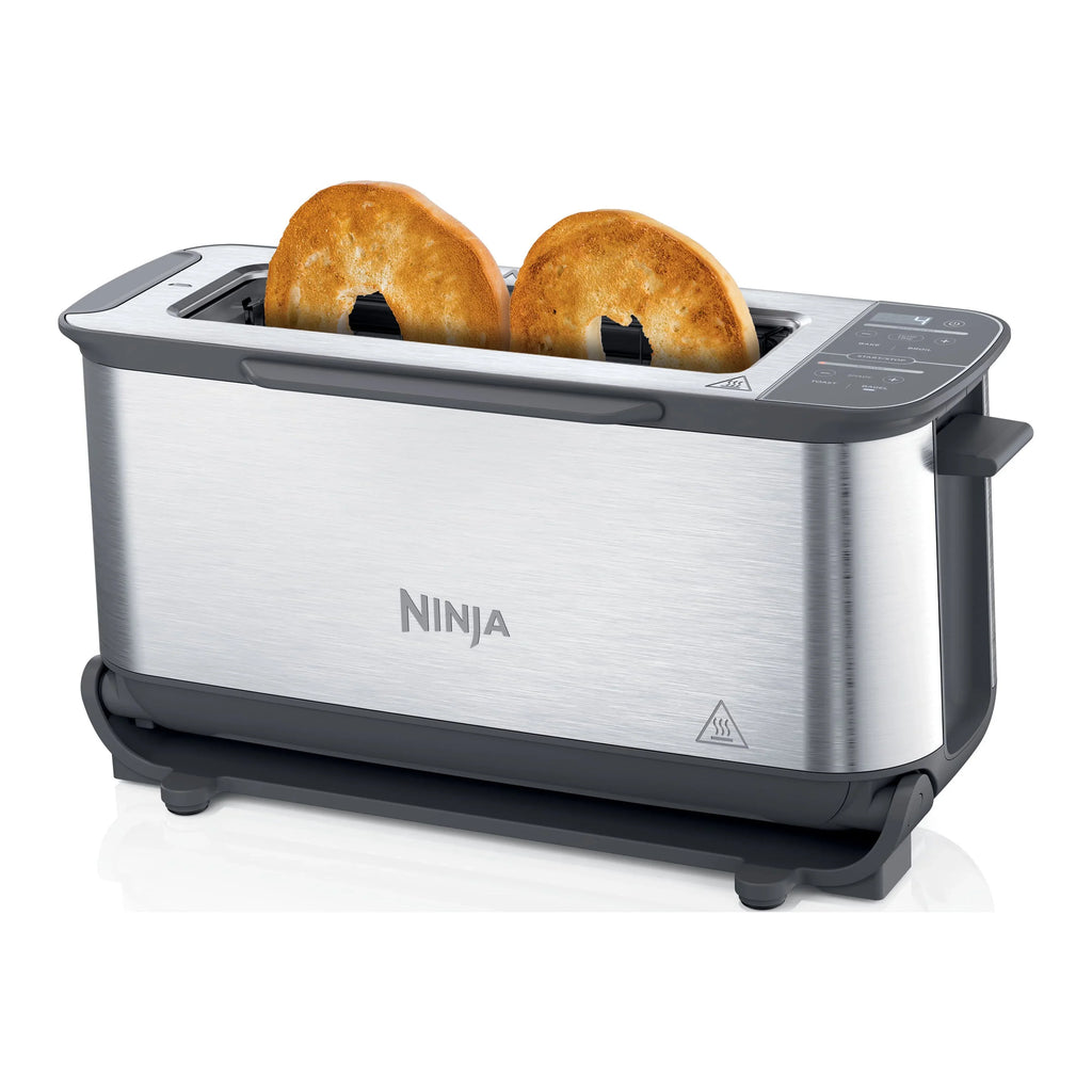 2026 NewNinja Foodi 2-in-1 Flip Toaster, 2-Slice Toaster, Compact Toaster Oven, Snack Maker, 1500 Watts, ST100