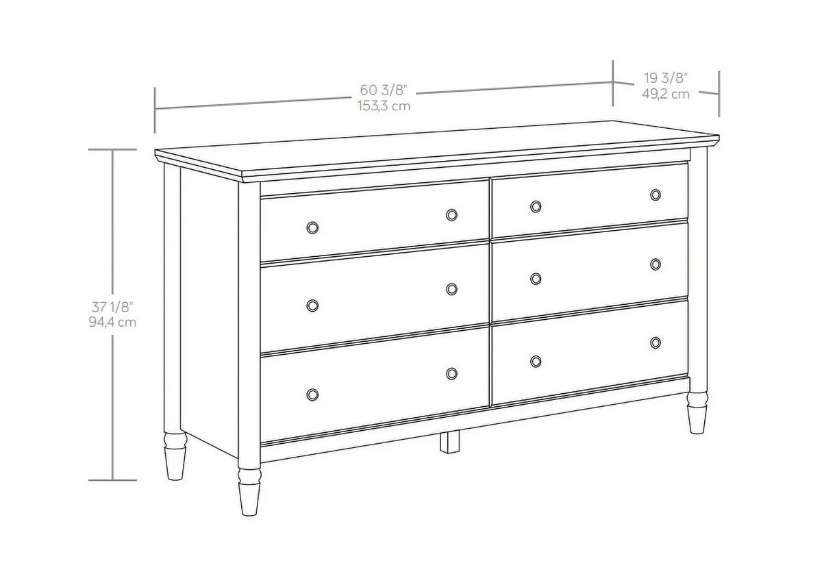 2026 NewMy Texas House Monroe 6-Drawer Dresser, Brushed Oak Finish