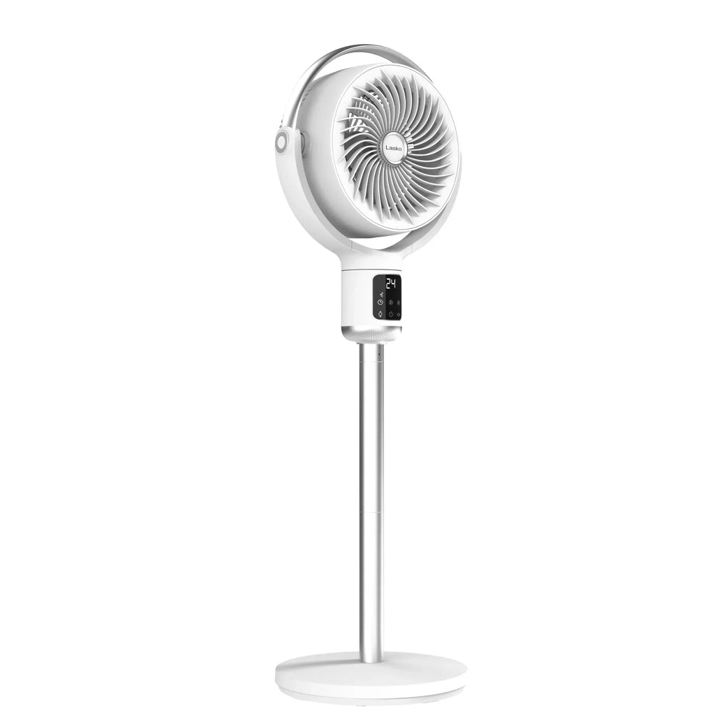 2026 NewLasko Whirlwind 7" 24-Speed Orbital Motion 25ft/s Airflow Remote Control Pedestal Fan, APDC301