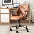 2026 NewOvios Ergonomic Office Chair Modern Computer Desk Suede Fabric Desk Chair with Lumbar Support for Home Office