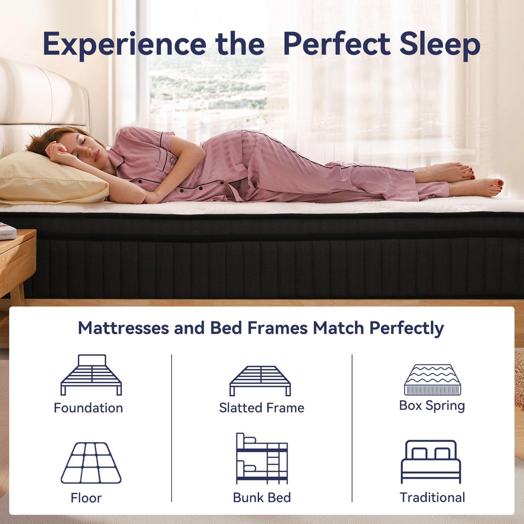 12 Inch Copper Gel Infused Memory Foam Mattress Premium Cooling Support